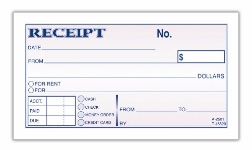 TOPS Money Receipt Book, 2-Part, Carbonless, 2.75 x 5.5 Inches,