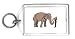Keychain with man, trunk, human, body, individuals, feeding, individual, persons, humans, people, elephant, person, banana