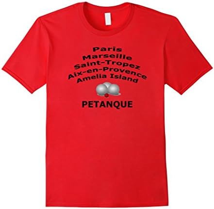 Men's Amelia Island Petanque Paris France Boules Marseille French Medium Red