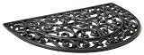 Strathwood Rubber Scroll Half-Moon Doormat