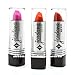 JORDANA LIPSTICK LOT OF 3 PRETTY IN PINK ORANGE RED SET ! MADE IN USA + FREE EARRING by Jordana