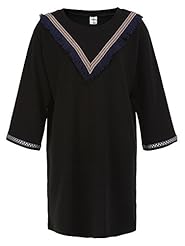 Long Sleeves Above the Knee Cotton/Polyester Peasant Dress 