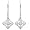 10k White Gold Diamond Leverback Floral Design Earrings (1/20 cttw, I-J Color, I3 Clarity)