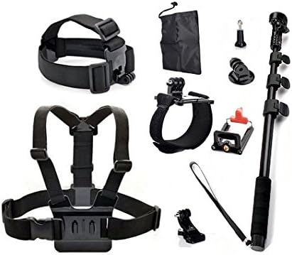 Snail Shop Accessory Kit 4in1 Combo Kit Accessories for Gopro 4 Gopro Hero 3+,gopro Hero 3,gopro Hero 2 and Gopro Hero Cameras Outdoor Sports Kit Parachuting Swimming Rowing Surfing Skiing Climbing Running Bike Riding Camping Diving Outing Any Other Outdoor Sports Gopro 4 Bundle Kit [Parallel Import Goods]