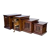DenHaus Medium Espresso TownHaus Hideaway Dog House with Nightstand End Table