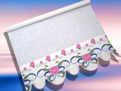 Dollhouse Miniature Heirloom Roses Window Blind