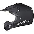 AFX Solid Adult FX-17 Dirt Bike Motorcycle Helmet w/ Free B&F Heart Sticker Bundle - Flat Black
