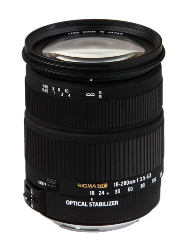 Sigma 18-200mm f/3.5-6.3 DC AF OS (Optical Stabilizer) Zoom Lens for Canon Digital SLR Cameras