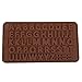 Ebake Alphabet Number and Symbol Silicone Mold for Chocolate, Jelly, Candy, Ice Cubes and Fondant Cake Decoration (Brown, set of 2)