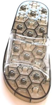 Reflexology Massage slippers with Magnets (L(WOMEN 9-11.5,MEN 8-10.5)/WOMEN 39-40 EU,MEN 40-42 EU, GREY)