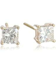 IGI Certified 14k Gold Princess-Cut Diamond Studs (1.5 cttw, H-I Color, SI2-I1 Clarity)