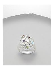 CZ Ring In 92.5 Sterling Silver