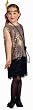 Kid's Gold Flapper Dress Costume (Size:Md 8-10)