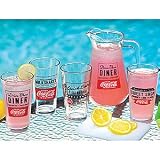 Coke Diner-Style Tumbler and Pitcher Set Coca Cola