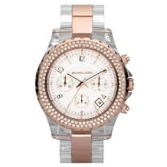 Cheap Michael Kors Quartz White Dial Clear Gold Tone Band - Women