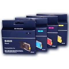 4 Druckerpatronen, Tintenpatronen (Multipack) kompatibel f�r Brother Brother DCP - Serie: 145 C ; 163 C ; 165 C ; 167 C ; 185 C ; 195 C ; 197 C ; 365 CN ; 373 CW ; 375 CW ; 377 CW ; 383 C ; 385 C ; 387 C ; 395 CN ; 585 CW ; 6690 CW ; -J 715 W ; Brother MFC - Serie: 250 C ; 255 CW ; 290 C ; 295 CN ; 297 C ; 490 CW ; 5490 CN ; 5890 CN ; 5895 CW ; 6490 CW ; 6690 CW ; 6890 CDW ; 790 CW ; 795 CW ; 990 CW ; J 615 W ;