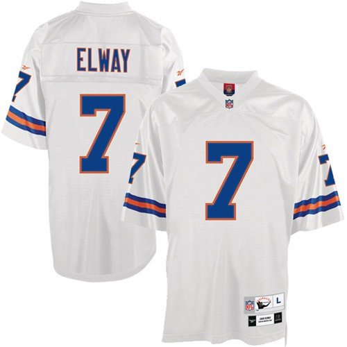 Reebok Denver Broncos John Elway Premier Throwback White Jersey Extra Large