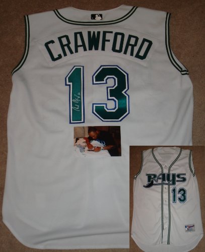 Signed Carl Crawford Jersey - Autographed MLB Jerseys