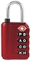 Wordlock LL-206-RD 4-Dial Luggage Lock, Red