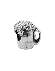 Zable (tm) Sterling Silver Beer Mug Pandora Compatible Bead / Charm
