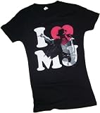 I Heart MJ -- Michael Jackson Crop Sleeve Fitted Juniors T-Shirt