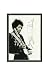 Jimi Hendrix (Playing Guitar, Profile) Double-Matted Music Print - 8
