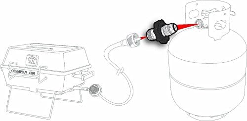 Mr. Heater Propane Bulk Cylinder Adapter with Handwheel, with 1"x20 Male X P.o.l. Male