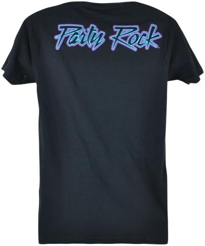Sorry For Party Rocking Rock Youth Pop Culture LMFAO Black Neon Tshirt Large