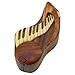 Intarsia Hand Carved Wood Trinket / Jewelry Box - Note & Keyboard