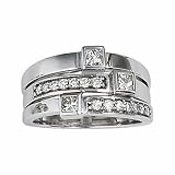 3/4ct tw diamond contemporary right hand ring (Platinum)