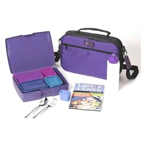 Laptop Lunch B630-Purple System 2.0 with Purple Insulated Carrier, Drink Bottle, Purple Party 2.0 Bento Set, Utensils, and User Guide