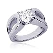 0.50 Ct Heart Shaped Solitaire Diamond Split Band Engagement Ring 14K VS2-F GIA