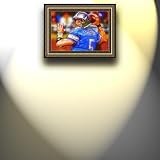 Completely Handpainted American Football Sport Painting, Custom Order FL3107, Oil on Canvas, with Option to Paint Jerry, Brett & Co. from Any Other Favorite Photograph or Picture, Unframed, Size 17'' x 25" inches