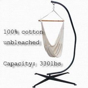 HealthLine® C Steel Frame Hammock Swing Chair Stand W/ Cotton Hammock