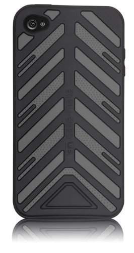 Case-Mate iPhone 4 Vroom "Torque" Case with Screen Protector, Black/Green ブルーム "トルク" シリコンケース (液晶保護シート つき) ブラック/グレー CM011814