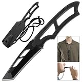 Tactical Warrior Tanto Full Tang Emergency Neck Knife