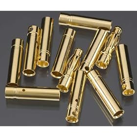 4.0mm Battery Connectors, 2 Male, 10 Female from Associated Accessories