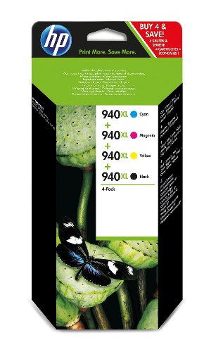 HP 940XL Ink Cartridge Combo Pack - Cyan/ Magenta/ Yellow/ Black