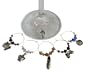 ArtisanStreet's Set of 6 On the Town Wine Glass Charms