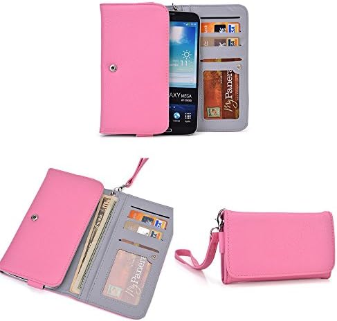 Smartphone Wallet fits Goophone i6 | Matte Pink & Gray