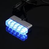 New 5 Led Motorcycle/Car Pod Accent Light Bar 12v Bike Blue(Light)