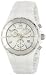 TechnoMarine Women's 110030C Cruise Ceramic Chronograph Silver-Tone Bezel White Watch