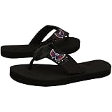Washington Capitals Ladies Black Sequin Strap Flip Flops (5/6)