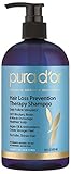 PURA D'OR Hair Loss Prevention Therapy Premium Organic Argan Oil Shampoo, 16 Fluid Ounce