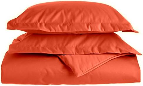 New Luxurious 300 Thread Count 3PC Duvet Set in Solid Brick Red King 100% Egyptian Cotton