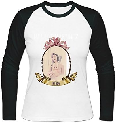 Ysunsh Cry Baby Melanie Martinez Logo Cotton Long Sleeve Baseball T-shirt For Women M White