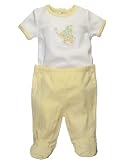 Silly Safari Footed Pants and Bodysuit Outfit by Little Me - Yellow - Newborn