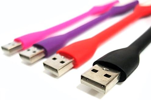 Blooming Mini USB LED Lamp Light Super Bright (1.2W) Portable Reading Work Bed Flexible Adjust Angle Adjustable Brightness Warm lamp Light for Laptop PC Notebook Desktop Power Bank (Red)