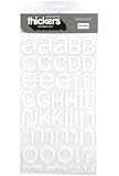 American Crafts Thickers Foam Letter Stickers, Rootbeer Float White