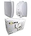 2X ?6.5? 300W 2-Way Surface-Mount C Clamp Outdoor Speaker Home Audio Pool Patio